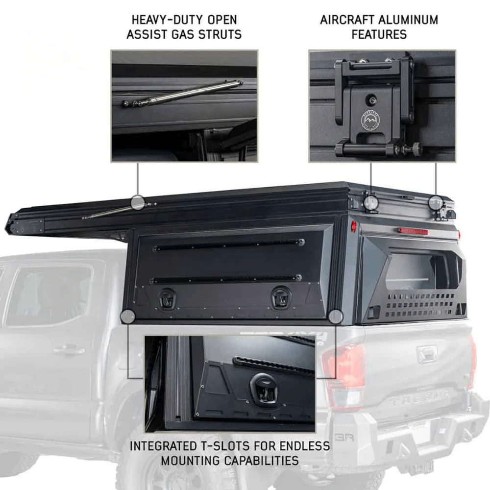 MagPak - Camper Shell/Roof Top Tent Combo with Lights, Rear Molle Panel, Side Tie Downs, Front & Rear Windows - Image 3