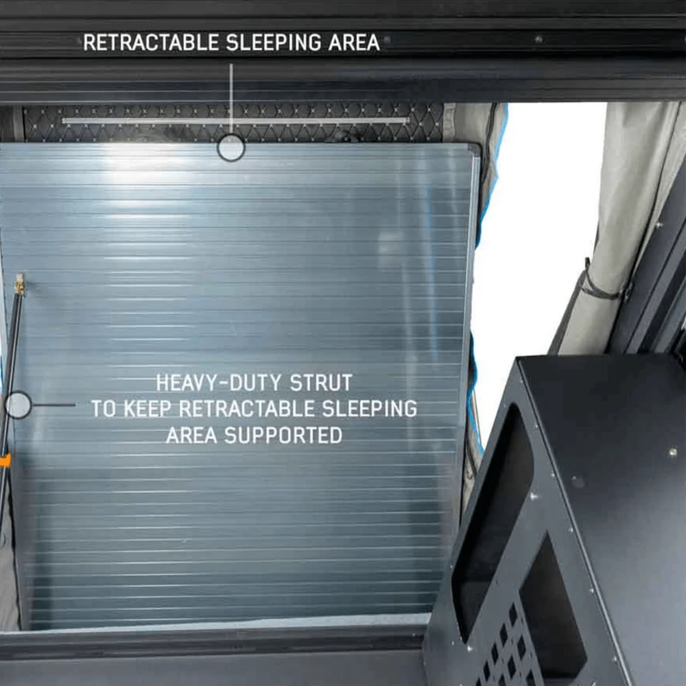 MagPak - Camper Shell/Roof Top Tent Combo with Lights, Rear Molle Panel, Side Tie Downs, Front & Rear Windows - Image 7