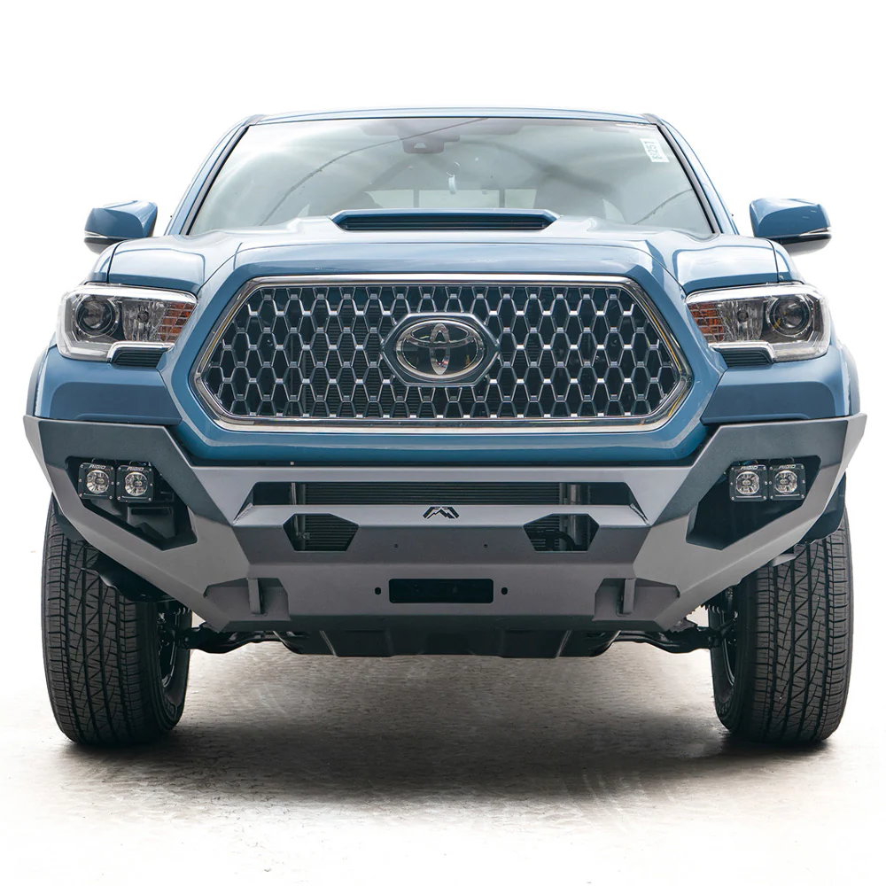 Matrix Black Powder Coated Front Bumper Fits 2016-2023 Toyota Tacoma - Image 5