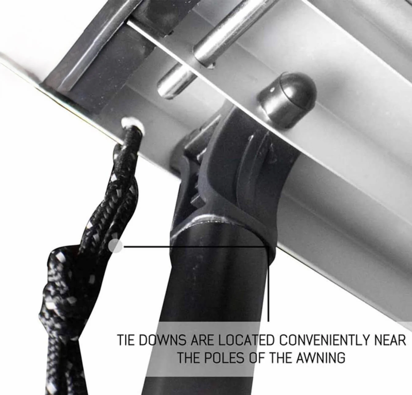 HD Nomadic Awning 2.0 - 6.5' With Black Cover - Image 5