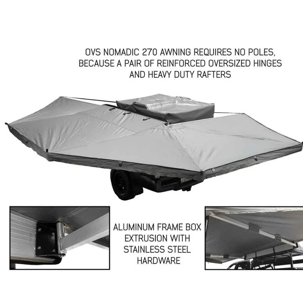Nomadic Awning 270 Degree - Dark Gray with Black Cover - Image 13