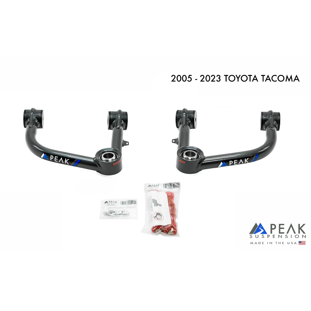 Peak Tubular Upper Control Arms Fits 2005-2023 Toyota Tacoma