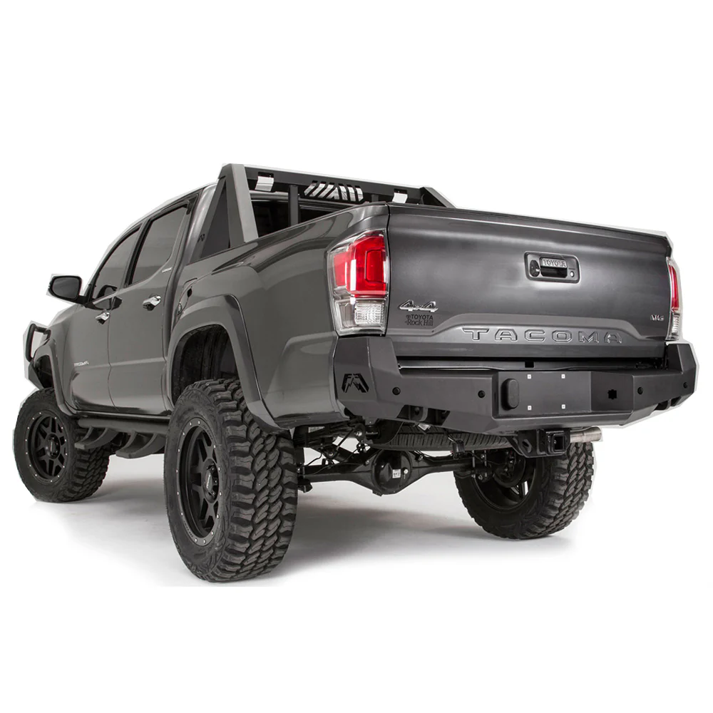 Premium Black Powder Coated Rear Bumper Fits 2012-2015 Toyota Tacoma - Image 3
