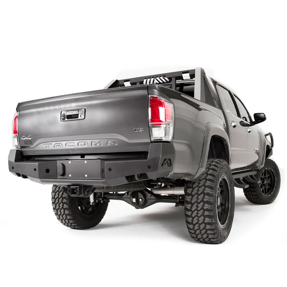 Premium Black Powder Coated Rear Bumper Fits 2012-2015 Toyota Tacoma - Image 4