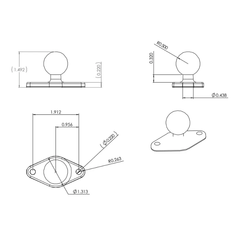 RAM® Diamond Ball Base - Image 4