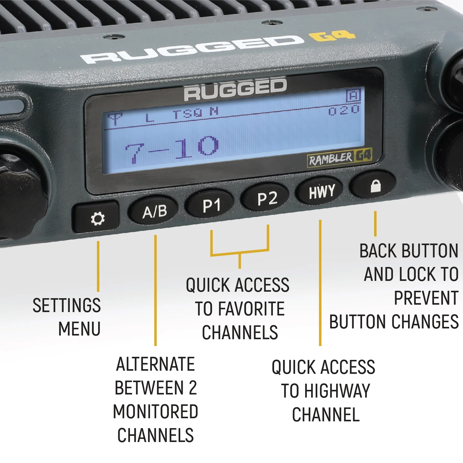 Rambler G4 GMRS Mobile Radio with Antenna Radio Kit - Image 8