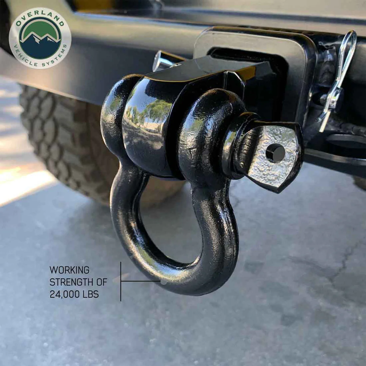 Receiver Mount Recovery Shackle 3/4" 4.75 Ton Rated Black Universal - Image 8