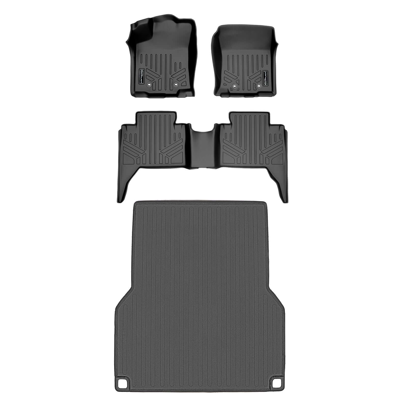 SmartCoverage™ Custom Fit Floor Liners fits 2018-2023 Toyota Tacoma Double Cab (Automatic Transmission)