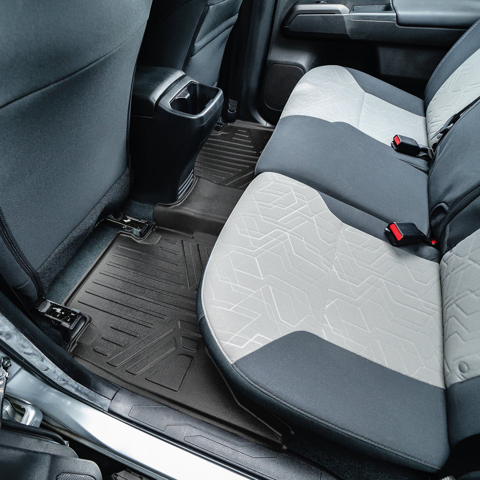 SmartCoverage™ Custom Fit Floor Liners fits 2018-2023 Toyota Tacoma Double Cab (Manual Transmission) - Image 4