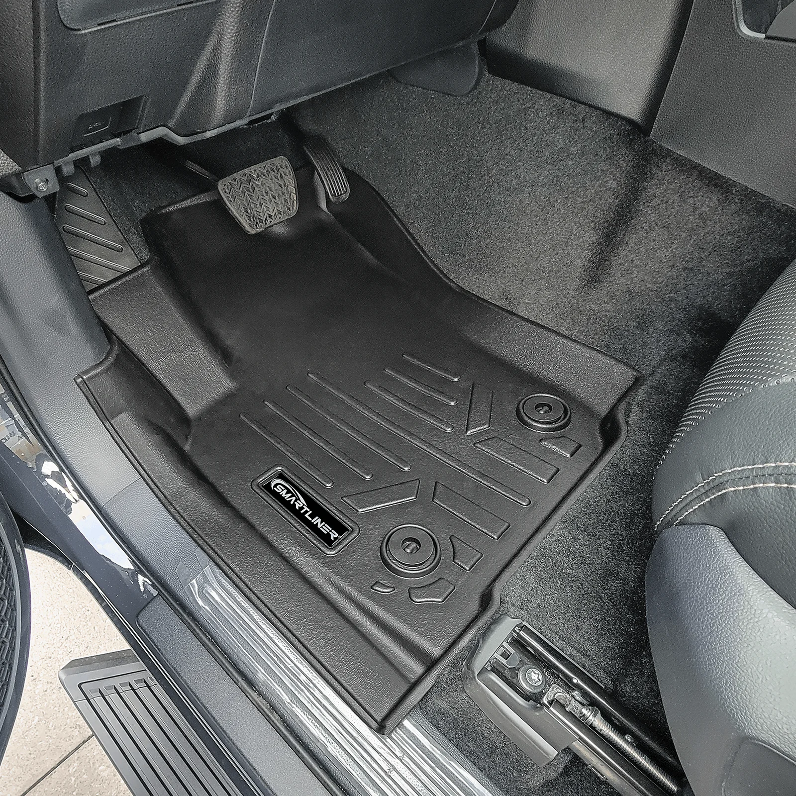 SMARTLINER All Weather Custom Fit Floor Liner fits 2024+ Toyota Tacoma Hybrid Double Cab with Carpet - Image 2