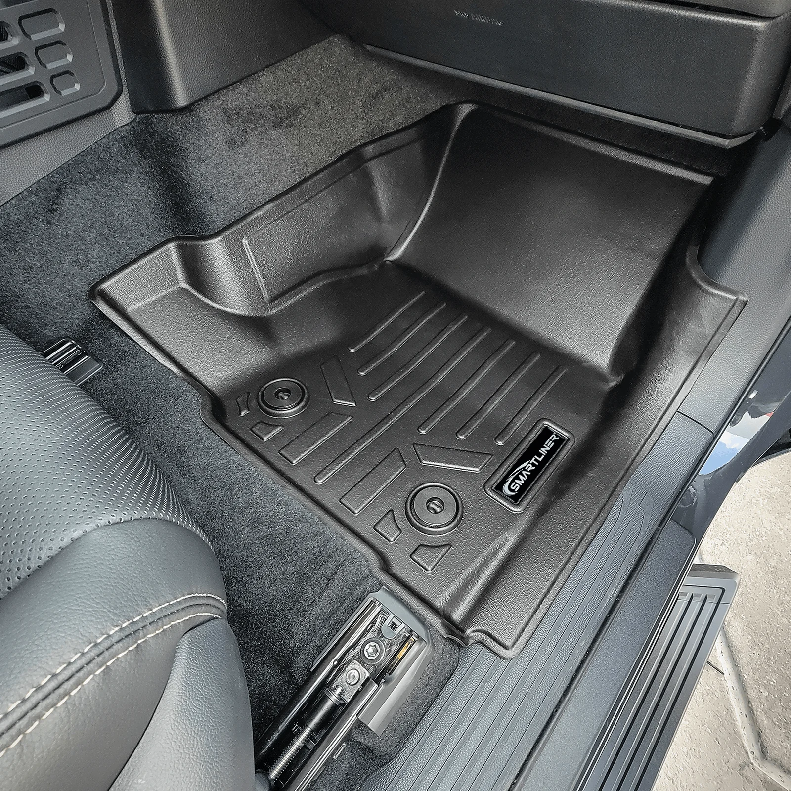 SMARTLINER All Weather Custom Fit Floor Liner fits 2024+ Toyota Tacoma Hybrid Double Cab with Carpet - Image 3