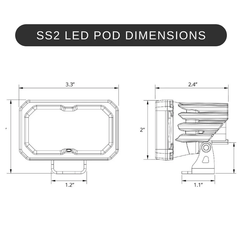 Stage Series 2" SAE Yellow LED Pod | Standard Mount - Image 19