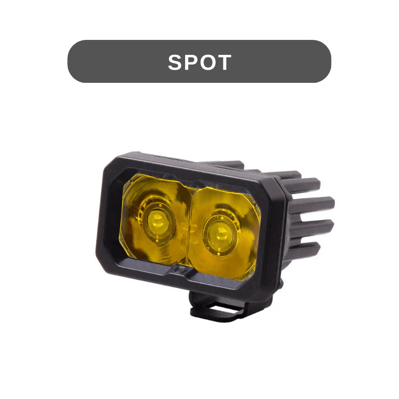 Stage Series 2" SAE Yellow LED Pod | Standard Mount - Image 9