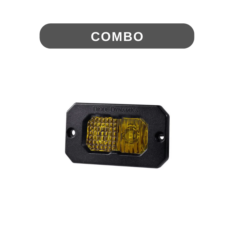 Stage Series 2" SAE Yellow LED Pod | Flush Mount - Image 3