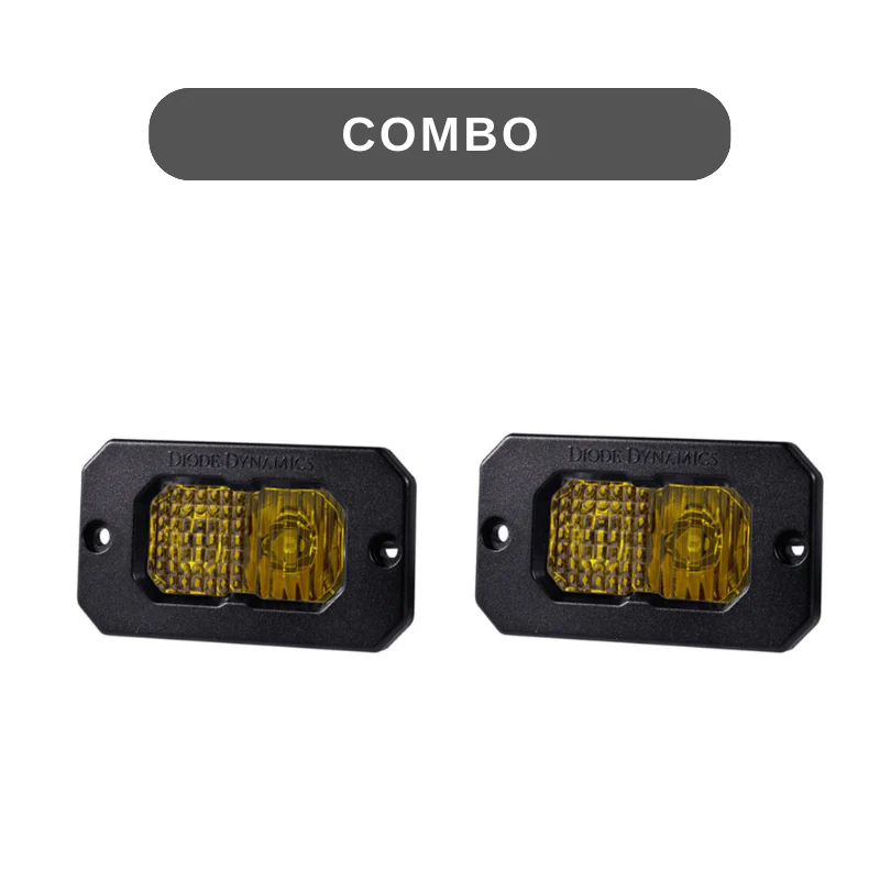 Stage Series 2" SAE Yellow LED Pod | Flush Mount - Image 4