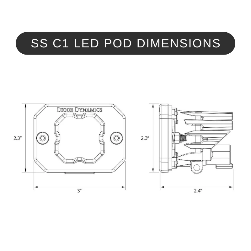 Stage Series C1 Yellow LED Pod | Flush Mount - Image 9