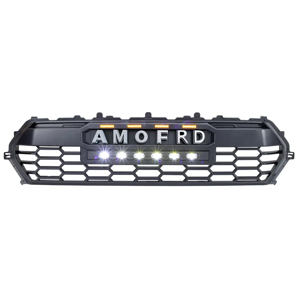 TRD PRO Style Front Grille w/ LED Off-Road Lights, Amber Lights and DIY Letters fits 2024+ Toyota Tacoma - Image 2