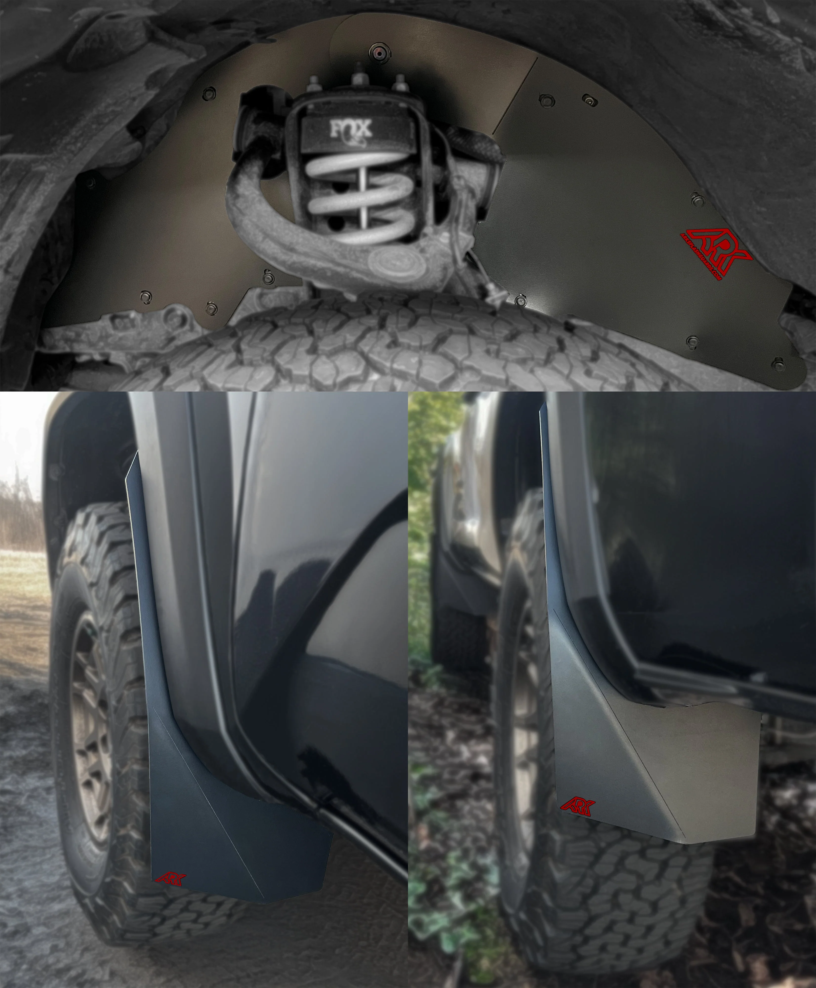 TriXpoly Splash Guards & Mudflap Micros Fits 2016-2023 Toyota Tacoma - Image 4