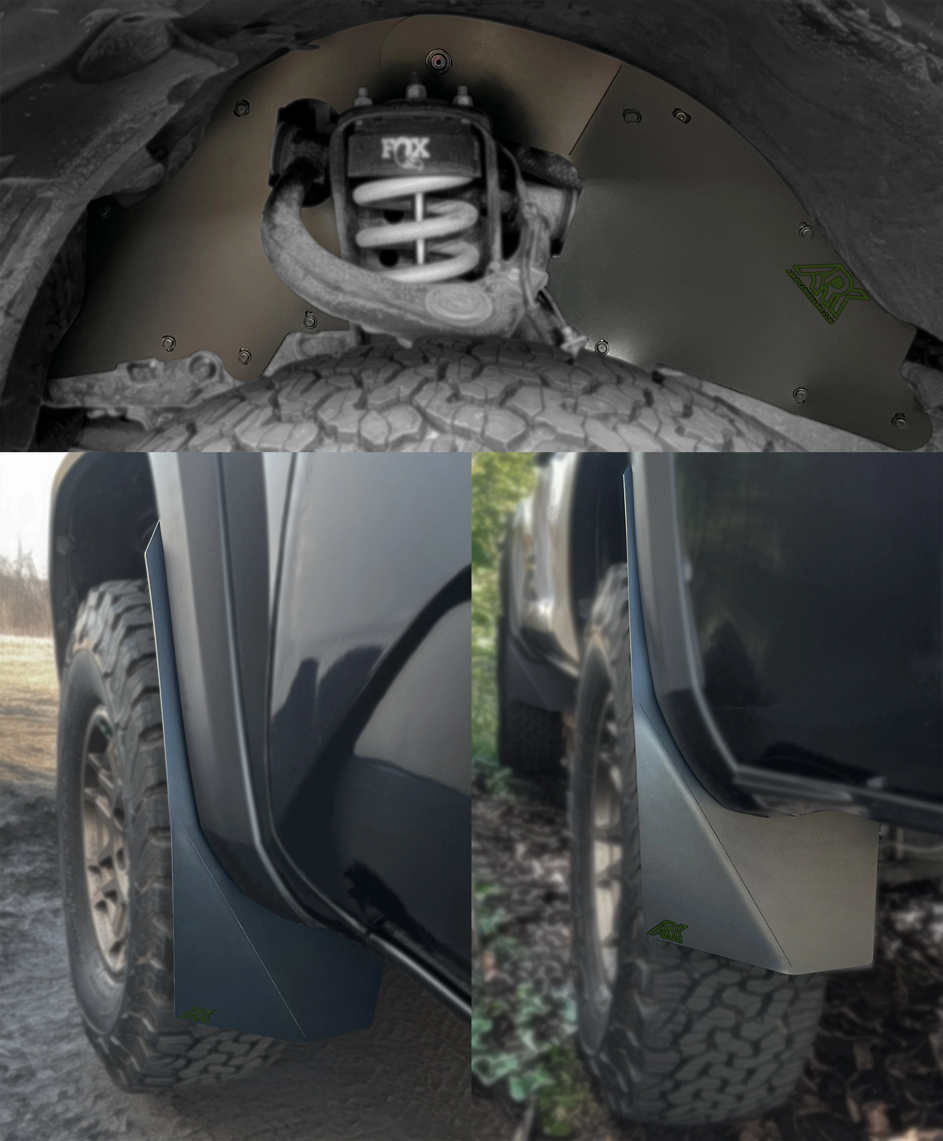 TriXpoly Splash Guards & Mudflap Micros Fits 2016-2023 Toyota Tacoma - Image 6