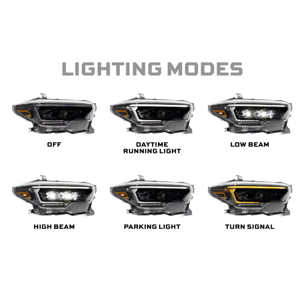 XB Evo Hybrid LED Headlights fits 2016-2023 Toyota Tacoma - Image 9