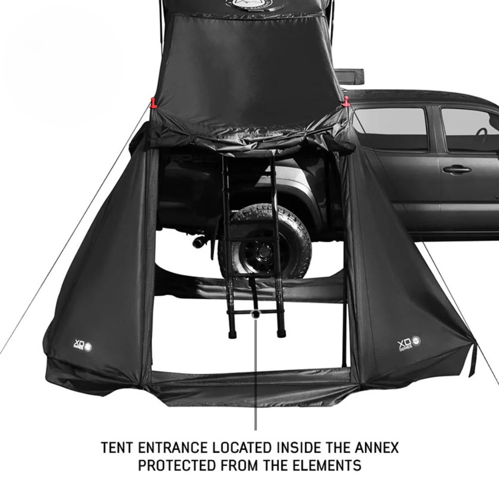 XD Everest Annex Room Roof Top Tent Extension - Black Body Grey Trim - Image 4