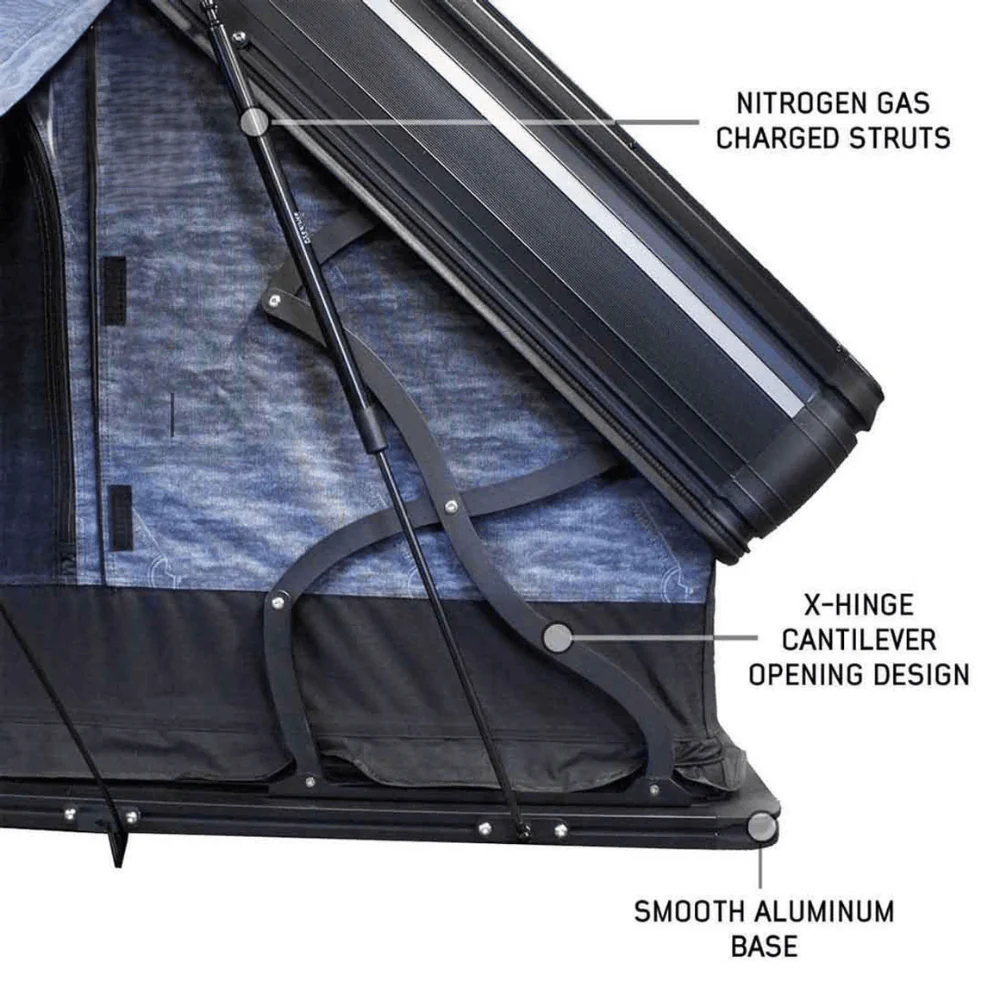 XD Everest Cantilever Aluminum Roof Top Tent - Blue Body & Black Rainfly - Image 12