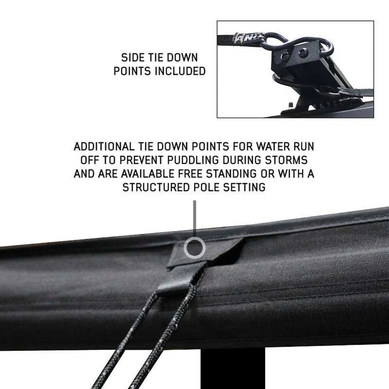 XD Nomadic 270 Degree Awning & Wall Kit Combo - Lights, Black Out, Black Body , Trim, and Travel Cover - Image 12