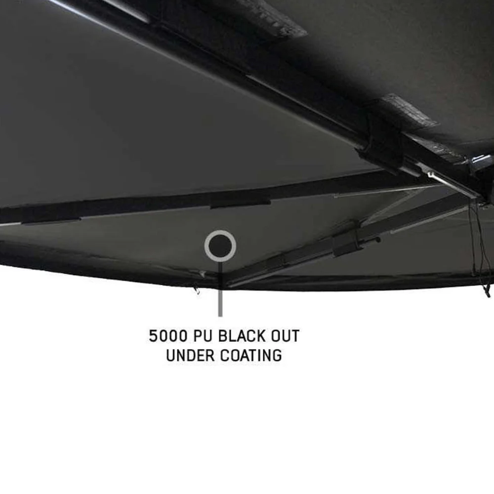 XD Nomadic 270 Degree Awning & Wall Kit Combo - Lights, Black Out, Black Body , Trim, and Travel Cover - Image 15