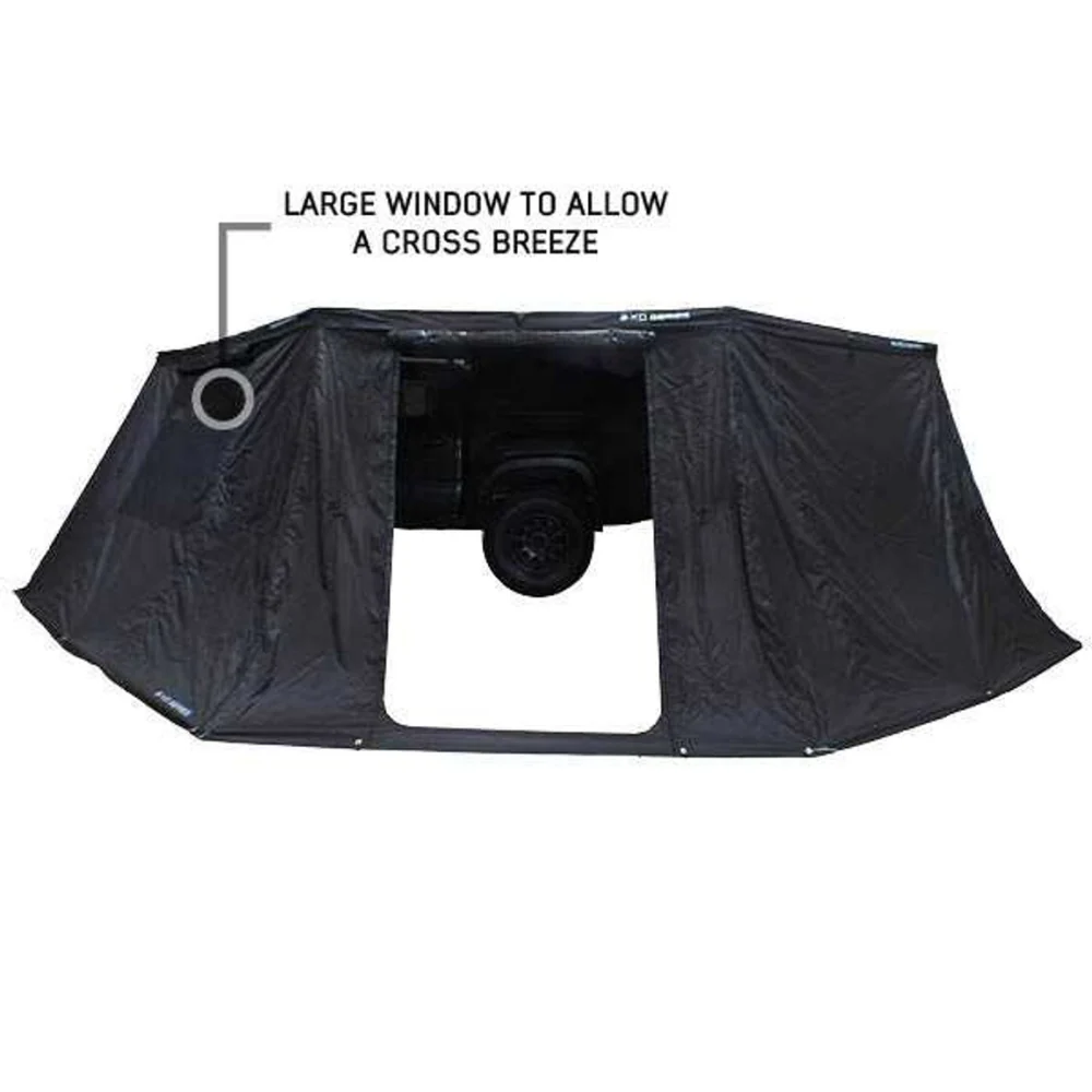 XD Nomadic 270 Degree Awning & Wall Kit Combo - Lights, Black Out, Black Body , Trim, and Travel Cover - Image 2