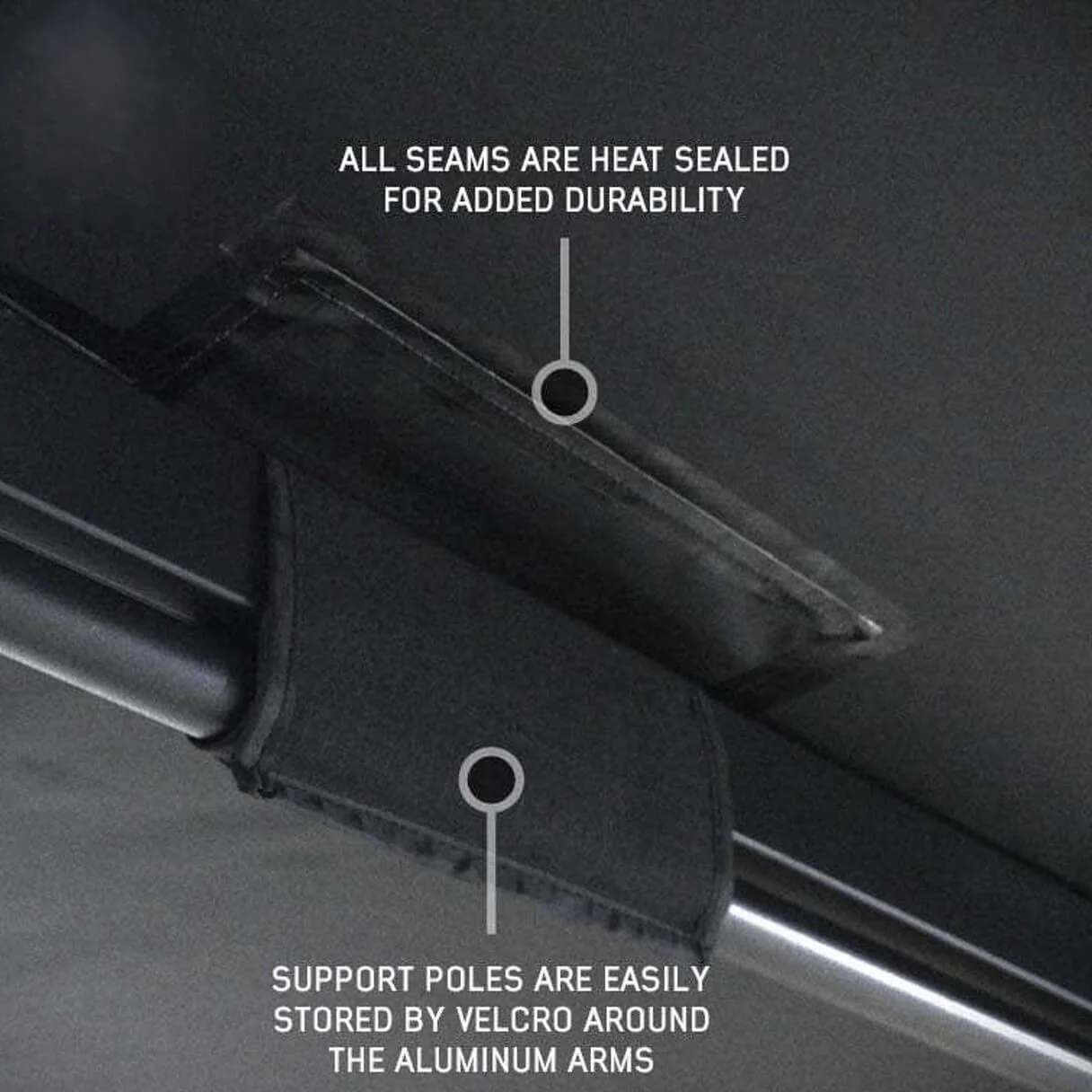 XD Nomadic 270 Degree Awning & Wall Kit Combo - Lights, Black Out, Black Body , Trim, and Travel Cover - Image 21