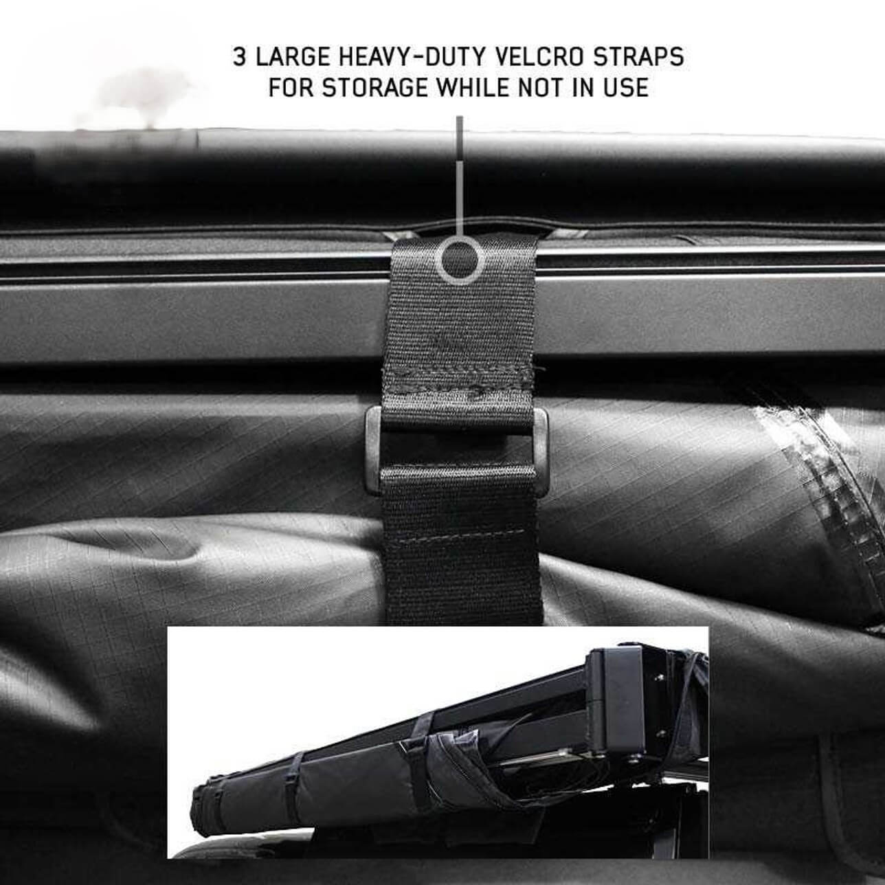 XD Nomadic 270 Degree Awning & Wall Kit Combo - Lights, Black Out, Black Body , Trim, and Travel Cover - Image 22