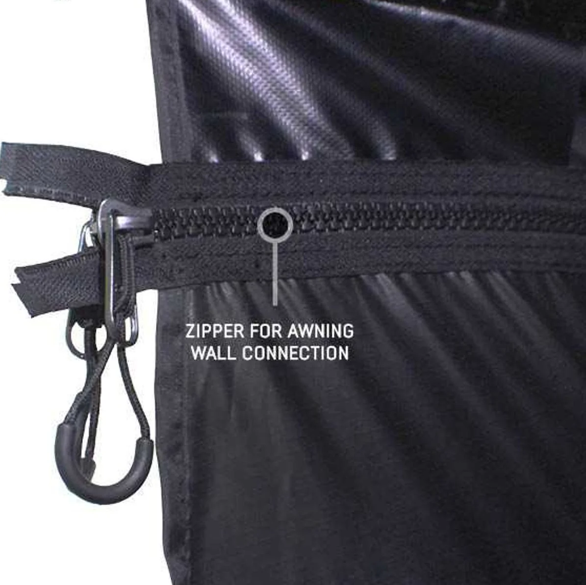 XD Nomadic 270 Degree Awning & Wall Kit Combo - Lights, Black Out, Black Body , Trim, and Travel Cover - Image 4