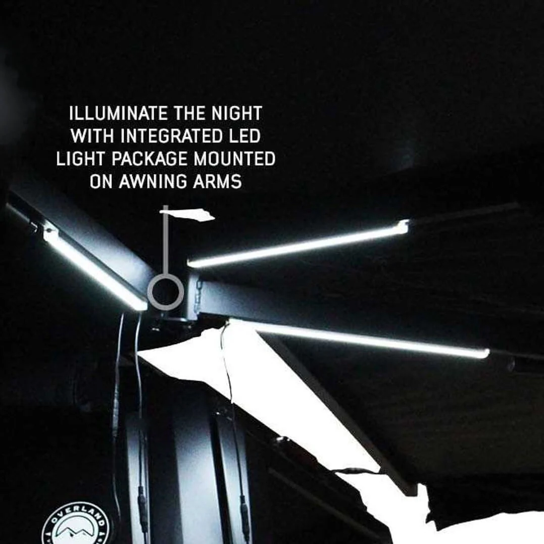 XD Nomadic 270 Degree Awning & Wall Kit Combo - Lights, Black Out, Black Body , Trim, and Travel Cover - Image 8