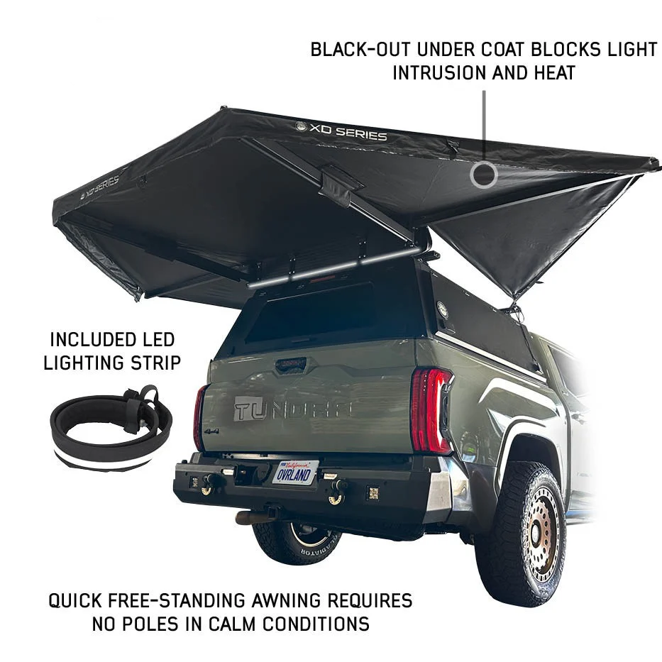 XD Nomadic 315 Degree Awning - Black Fabric and Travel Cover - Image 4